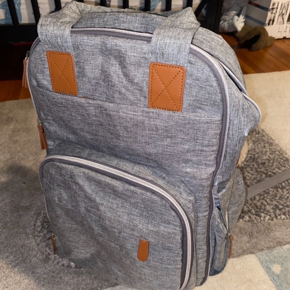 Diaper Bag with Tan Accents
